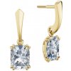 DF dámske náušnice 6438, žlté zlato s laboratórnymi diamantmi s hmotnosťou 4,00 ct VS1/F