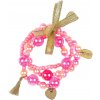 Souza - Detské ružové náramky Alky, sada 3 ks