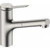 Hansgrohe Zesis M33 - Drezová batéria 150, s výsuvnou spŕškou, vzhľad nerezový - 74800800