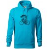 Cyklo kostra - Mikina pánska Cape s kapucňou - 2XL ( Svetlý tyrkys )
