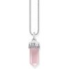 Thomas Sabo PE955-640-9 Silver pendant w. rose-coloured rose quartz crystal