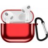 AppleKing ochranný metalický obal pre AirPods 3 - červený - možnosť vrátiť tovar ZADARMO do 30tich dní