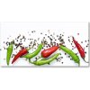 Foto obraz sklo tvrzené chilli papričky 100x50 cm