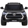Detské elektrické auto TOYOTA Hilux 4x4 s diaľkovým ovládačom, 2 batožinové priestory – Čierne