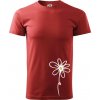 Kopretina - dole na výšku - Klasické pánske tričko vyššej gramáže - 3XL ( Bordová )