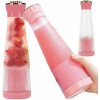 Prenosný smoothie mixér USB bezdrôtový 400ml ružový (Zdravé nápoje vždy a všade)