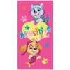 Setino · Dievčenská plážová osuška Tlapková patrola - Paw Patrol - motív PAWsitive vibes - 100% bavlna - 70 x 140 cm