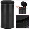 Automatický odpadkový kôš VidaXL 322701 60 l nerezová oceľ čierny