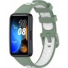 eses Silikónový remienok dierkovaný pre Huawei Band 8, 9 a 10 - Zeleno biely
