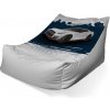 Sablio Sedací vak Lounge Nissan GTR 35 Modrý - 80 x 95 x 50 cm