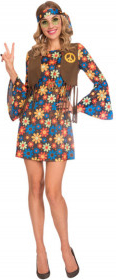 Kostým Hippie šaty s kvetami
