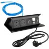 LEGRAND elektrická zásuvka PopUp, 2x 230V FR, USB A+C, RJ45, HDMI, čierna matná