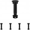 Walteco Soklová noha NR 04, 130-170mm, 200kg, plast, čierna Množstvo: 5 ks , 50002BP1