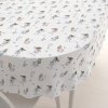 Biante Detský bavlnený oválny obrus Sandra SA-261 Krasokorčuliarky na krémovom 130x220 cm