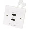 LogiLink Junction Box 2 x HDMI tienený biely