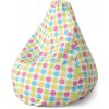 Sablio Sedací vak Pear Veselé Farebné bodky - 70 x 95 x 15 cm