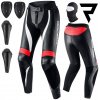 Kožené nohavice Rebelhorn Rebel Lady Čierna/Fluo Červená/Biela D36