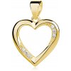 Olivie Strieborný prívesok Zlaté Srdce so zirkónmi 2997