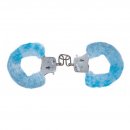 Kovové putá s modrým plyšom Toy Joy Furry Fun Cuffs Blue