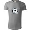 Futbalová lopta v triku - Tričko z organickej bavlny - 3XL ( Starostrieborná )