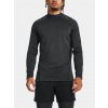 Pánske funkčné tričko s dlhými rukávmi Under Armour UA CG Armour Twist Mock-BLK – čierne Velikost: L