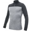 SENSOR tričko zips MERINO BOLD šedá/antracitová XL