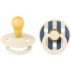 Bibs cumlíky kaučuk Colour Pin 2 ks 0-6 mesiacov Ivory-steel-blue-mix