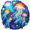Drevené kreatívne puzzle - Farebné Medúzy