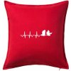 EKG hasiči - Vankúš 50x50 - 50x50 - Iba poťah ( Červená )