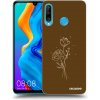 Picasee silikónový čierny obal pre Huawei P30 Lite - Brown flowers