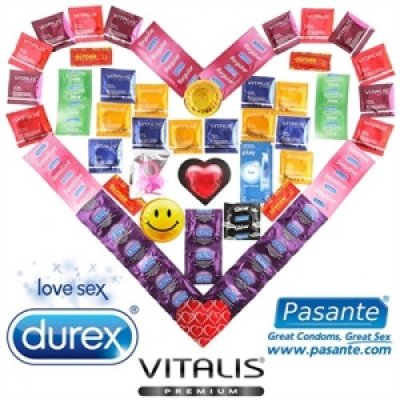 Durex balíček 55 ks Pasante a Vitalis