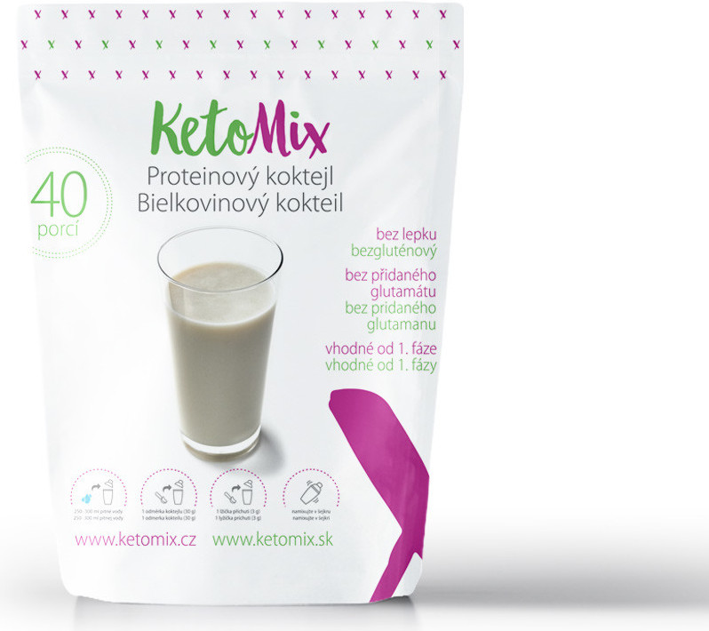 KetoMix Proteínový kokteil 40 porcií 1200 g od 48,36 € - Heureka.sk