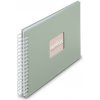 Hama album klasický špirálový FINE ART 28x24 cm, 50 strán, sage, biele listye - HAMA 9867
