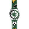 CLOCKODILE CWB0071 - Svietivo zelené chlapčenské hodinky FOOTBALL