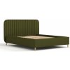 Zelená čalúnená dvojlôžková posteľ s úložným priestorom s roštom 180x200 cm Noto – Maison de Rêve