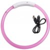 Reedog Full Light USB nabíjací svietiaci obojok pre psy a mačky - ružová - L