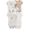 CARTERS CARTER'S Body krátky rukáv Animals neutrál LBB 5ks PRE