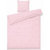 Ružové obliečky na jednolôžko z bavlneného perkálu 140x200 cm Daisy – JUNA