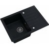 Sink Quality Titanite, kuchynský granitový drez 680x495x215 mm + čierny sifón, čierna škvrnitá-Brocade, SKQ-TIT.B.1KKO.XB