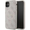 Guess Guess GUHMN61G4GFRP pevný kryt pro iPhone 11 6.1 / Xr růžový/růžový 4G Collection kožený kovový logo MagSafe
