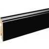Cezar LAKOVANÁ MDF PODLAHOVÁ LIŠTA - V = 90 mm Vzhľad: LACQUERED black, Rozmery: 90x16 mm