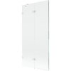 Mexen Lunar sprchovací paravan 2-krídlový ľavý 90 x 150 cm, transparentný, biely - 897-090-100-20-00-L