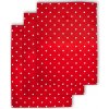 ARÔME HOME Sada 3 ks - Utierka 50*70 cm, červená s bielymi bodkami