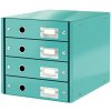 Zásuvkový box Leitz Click & Store 4 zásuvky ľadovo modrý
