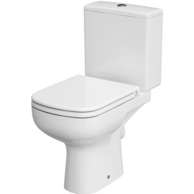 Cersanit COLOUR - WC kombi+sedátko soft close, horizontálny odpad, biela, K103-027