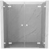 Mexen Lunar Duo sprchové dvere výkyvné 190 cm, transparentné, biele - 834D-190-000-20-00