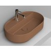 Ceramica Dolomite Noemi umývadlo 65x40 cm oválny pultové umývadlo hnedá/béžová matná D312061