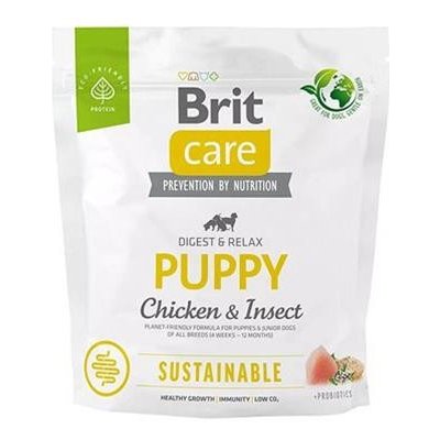 Brit Care dog Sustainable Puppy: ekologické krmivo s kuraťom a hmyzom pre šteňatá Hmotnosť balenia: 3 kg