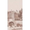 Dimex fototapeta Manhattan Sépiová mal'ba S-305 | 110 x 220 cm (Vliesová fototapeta | lepidlo zdarma)