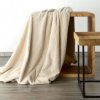 Béžová mäkká vzorovaná deka Šírka 200 cm | Dĺžka 220 cm béžová Polyester
